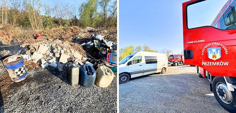 Nielegalne składowisko pod miastem. Strażacy odkryli, mieszkańcy zapłacą [FOTO]