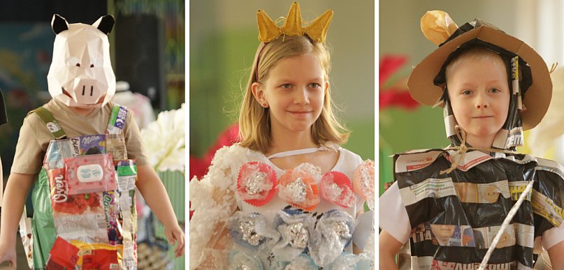 [FOTO] Eko moda na czerwonym dywanie! Uczniowie zachwycili pomysłowością