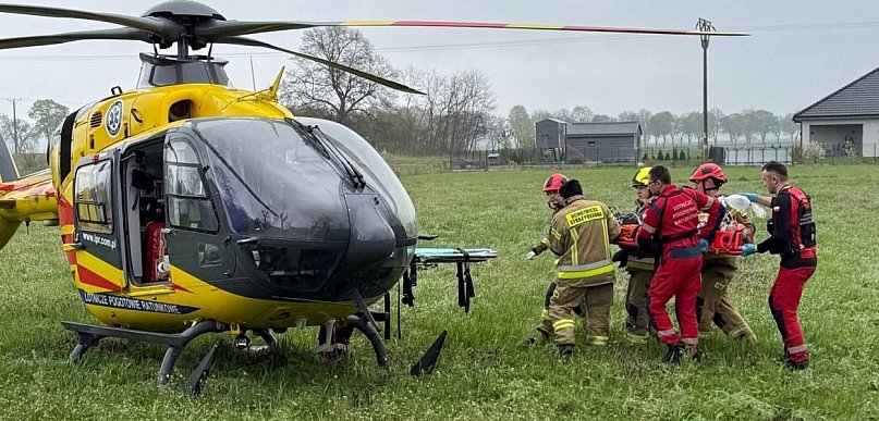 Wypadek na budowie. Dramatyczna akcja ratunkowa