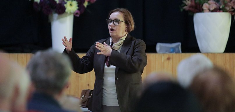 Zalewska w Głogowie: Szpitale na krawędzi, a władza mówi, że jest świetnie