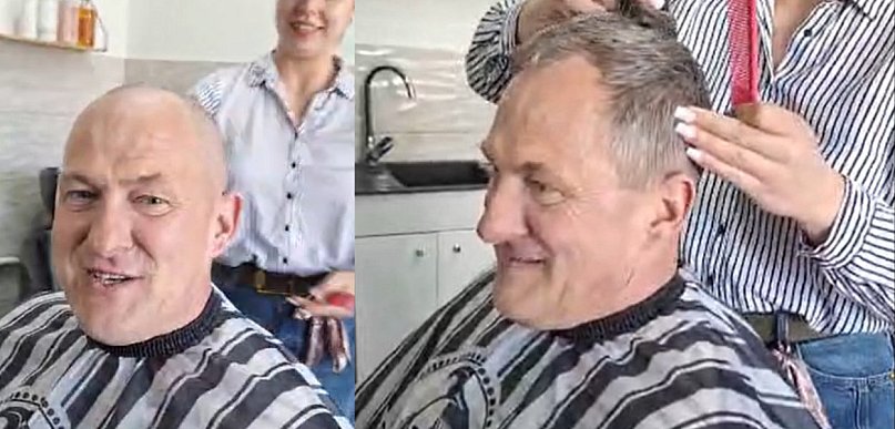 Akcja Łatwogang w Gaworzycach. Wójt ogolił się na łyso