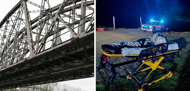 Spadł z mostu kolejowego w Głogowie w środku nocy