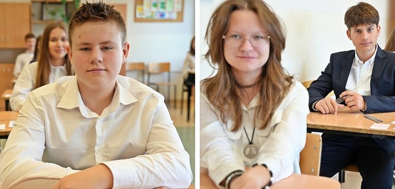 [FOTO] Ósmoklasiści mierzą się z matematyką. W głogowskim SP 8 gotowi na sukces