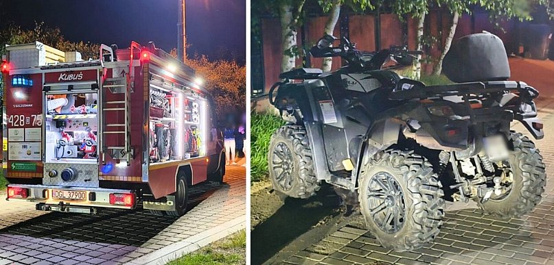 Wypadek na quadzie w Przedmościu. Mężczyzna zabrany do szpitala