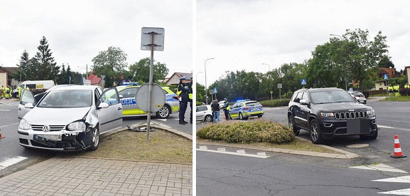 Stłuczka na skrzyżowaniu w centrum Głogowa. „To moja wina”