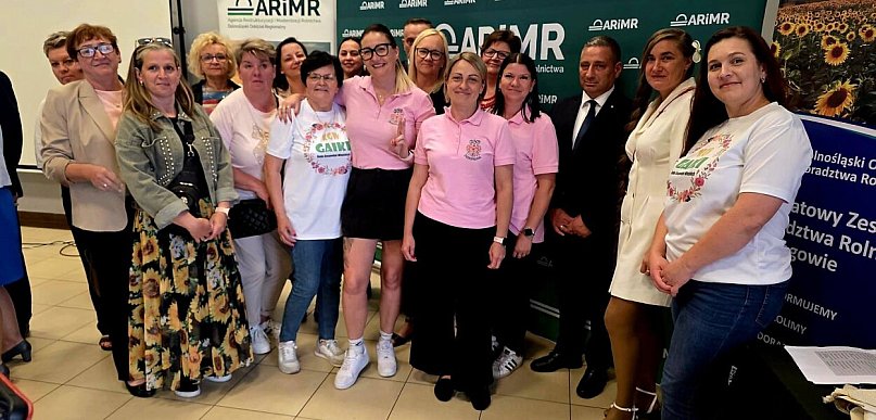 Przedstawicielki KGW Jerzmanowa na spotkaniu z Dolnośląską Wsią w Pęcławiu