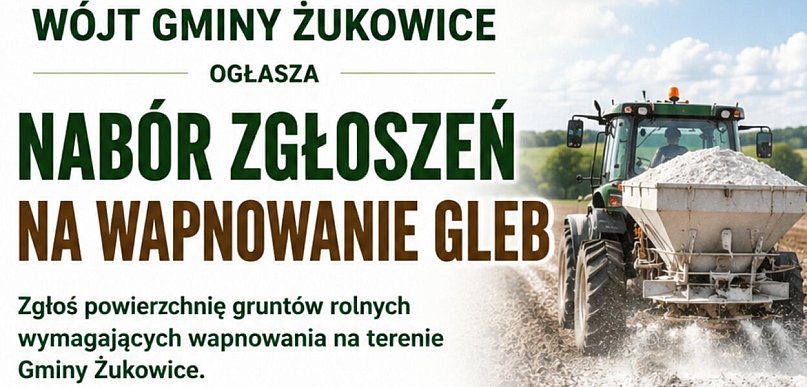 Rolnicy mogą zgłaszać zapotrzebowanie na wapno nawozowe.