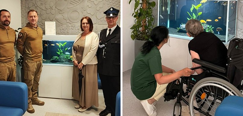 Niezwykłe akwarium stało się atrakcją hospicjum w Głogowie