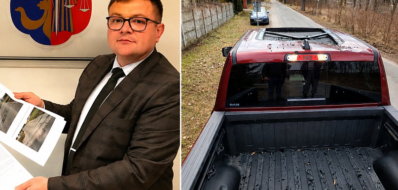 Auto uszkodzone przez konar. Jest apel o remont dróg w gminie Kotla