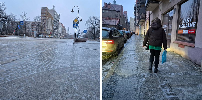 Głogów skuty lodem. Karetki nie nadążają z pomocą