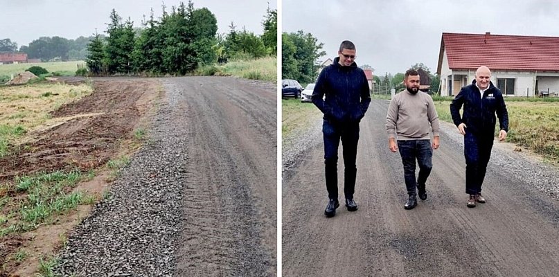 Już jest równiej w Obiszowie. Kruszywo to rozwiązanie tymczasowe