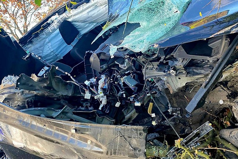 Auto staranowało ciągnik