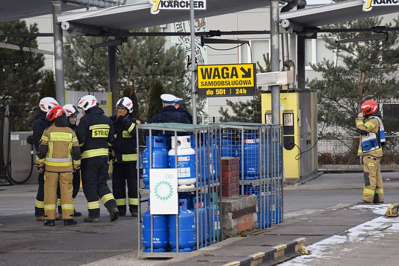 Wyciek gazu na stacji paliw w Głogowie