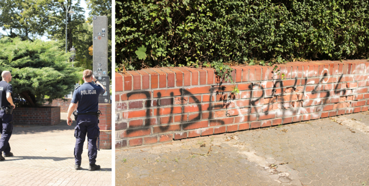 Antysemickie hasła w centrum Głogowa! Tam, gdzie stała synagoga: Jude raus