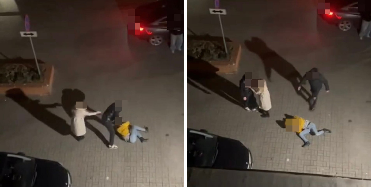Brutalne pobicie w centrum Głogowa. Mężczyzna bity i kopany w głowę [WIDEO]