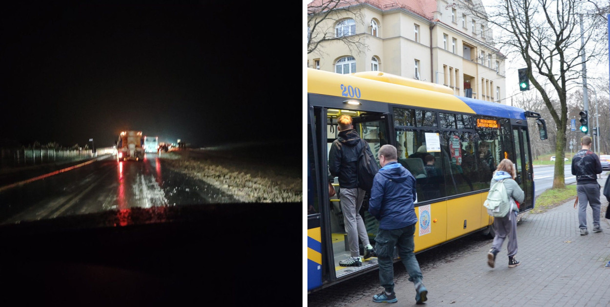 Dramat na drogach: kolizje, wypadki, autobusy zostały w zajezdni