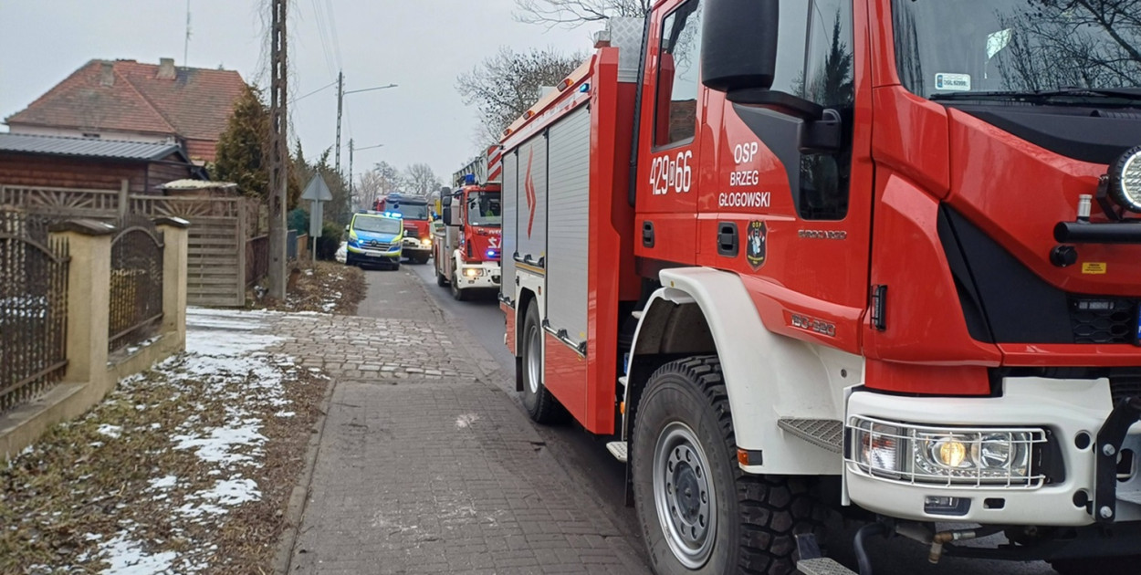 Pożar od kuchenki w Nielubi. Akcja strażaków pod Głogowem