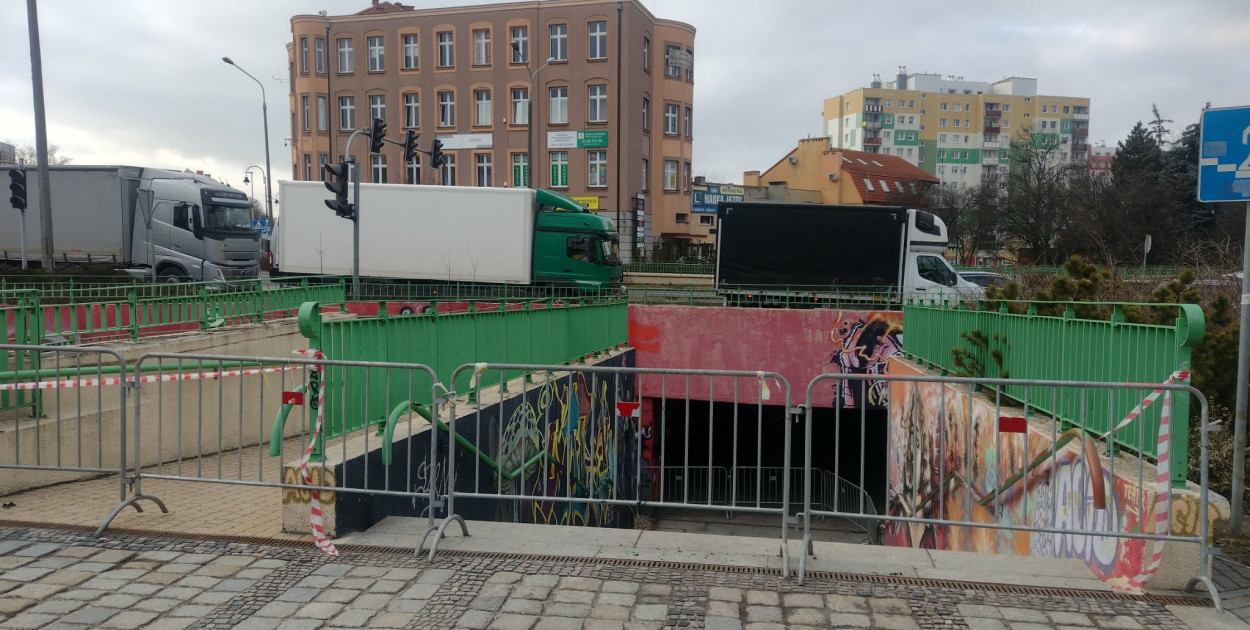 Przejście podziemne w Głogowie częściowo zamknięte