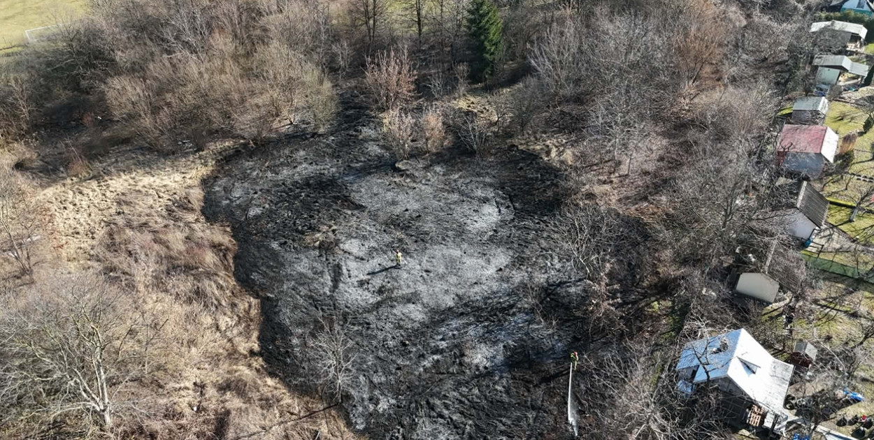 Dym nad działkami w Głogowie. Strażacy interweniowali