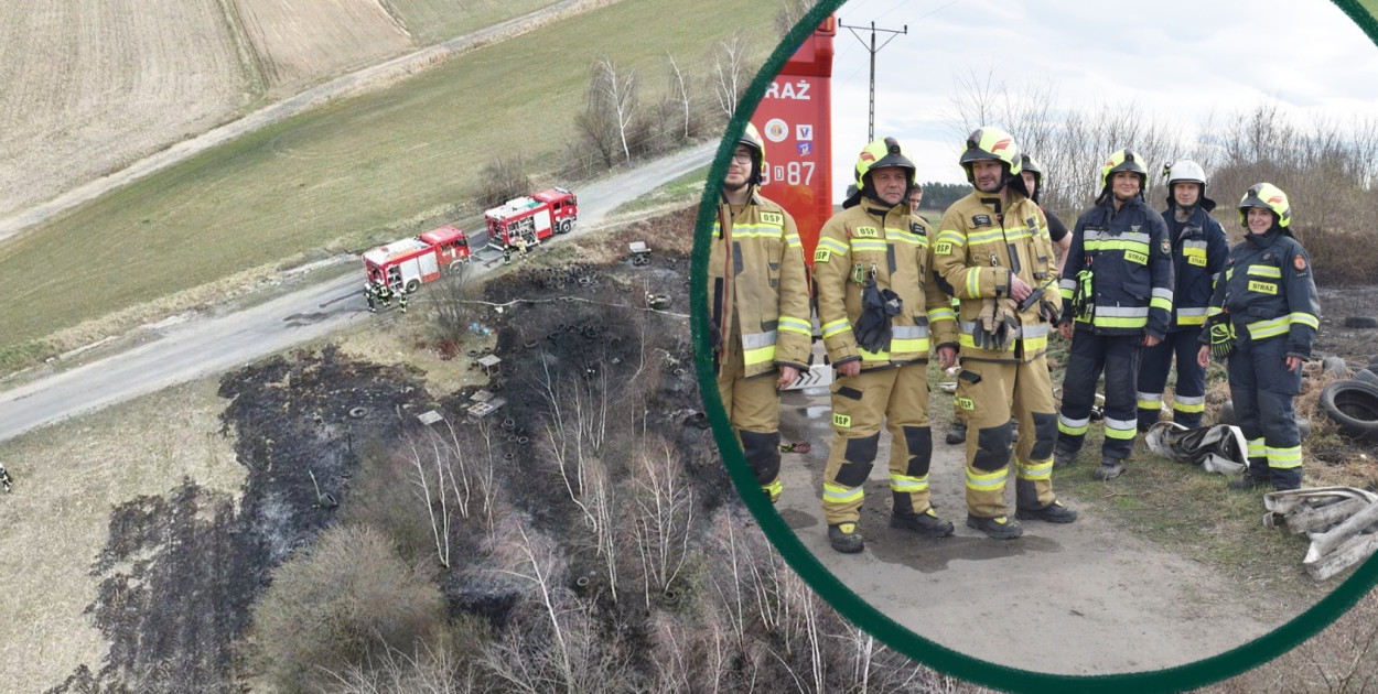 [FOTO] Pożar na obrzeżach Jaczowa pod Głogowem