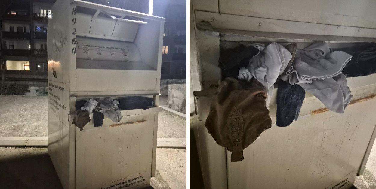 Oddać czy wyrzucić? Kontenery pełne, mieszkańcy interweniują