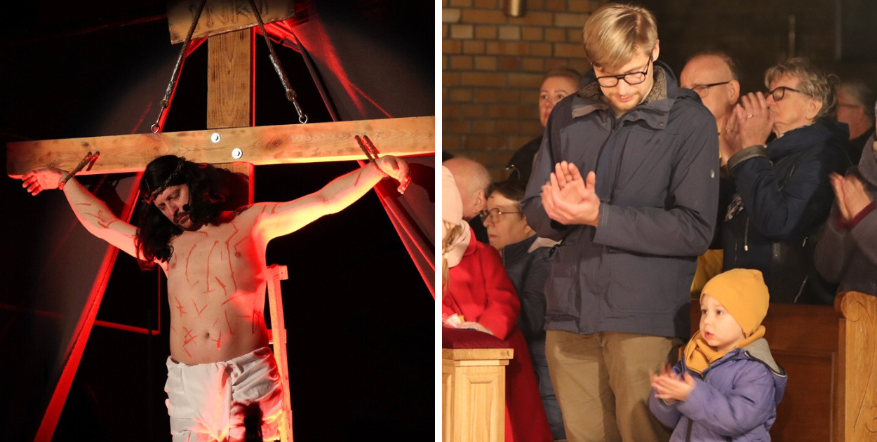 [FOTO] Jezus upadł, zapadła cisza. W Głogowie poruszyli wiernych do łez