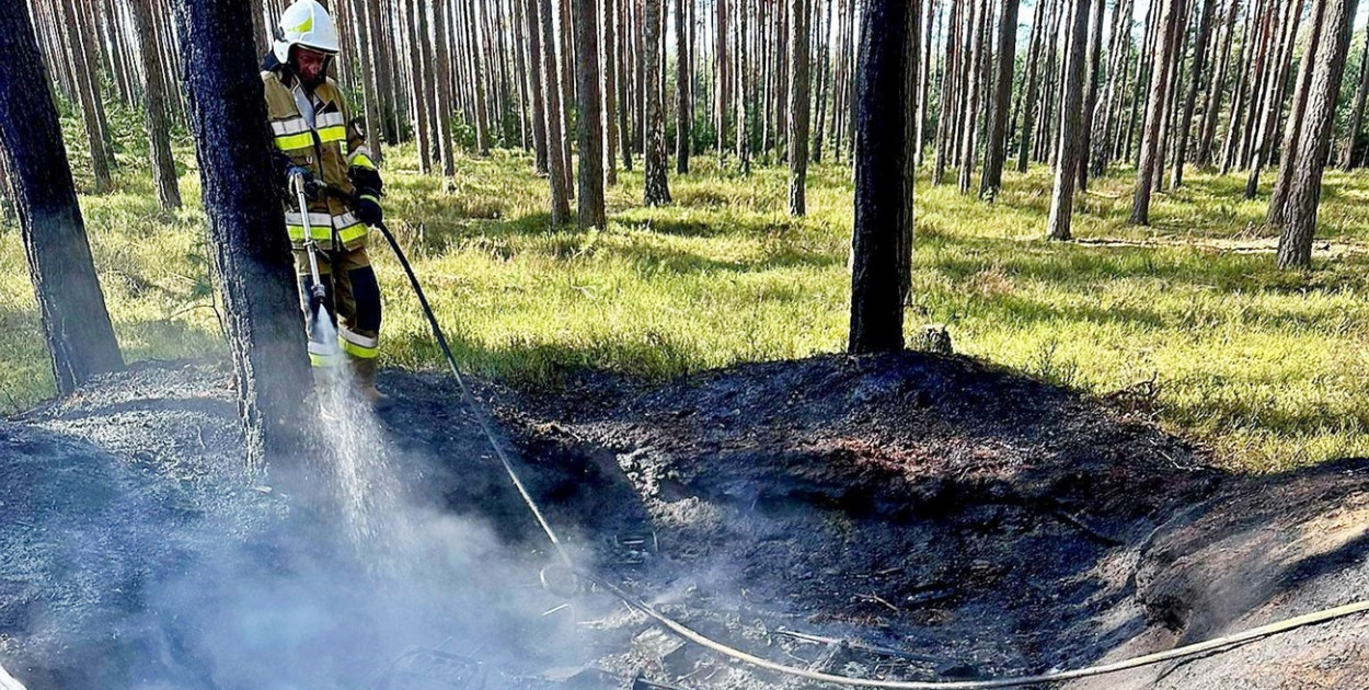 Nielegalne wysypisko w ogniu. Takie rzeczy pod Przemkowem