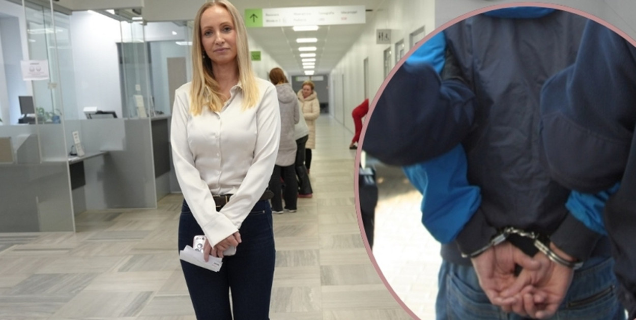 W kajdankach z głogowskiego szpitala. Bezdomny zamknął się w toalecie