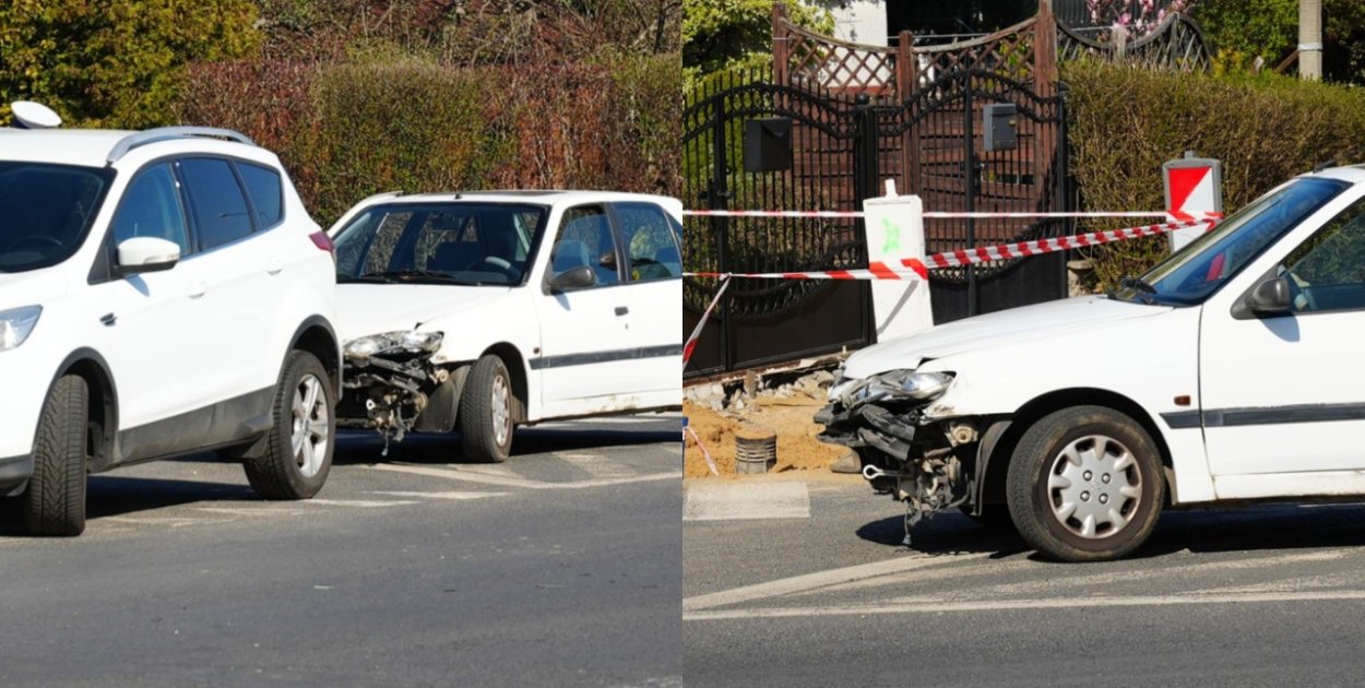 Kolizja w Głogowie. Zderzenie aut przy rondzie