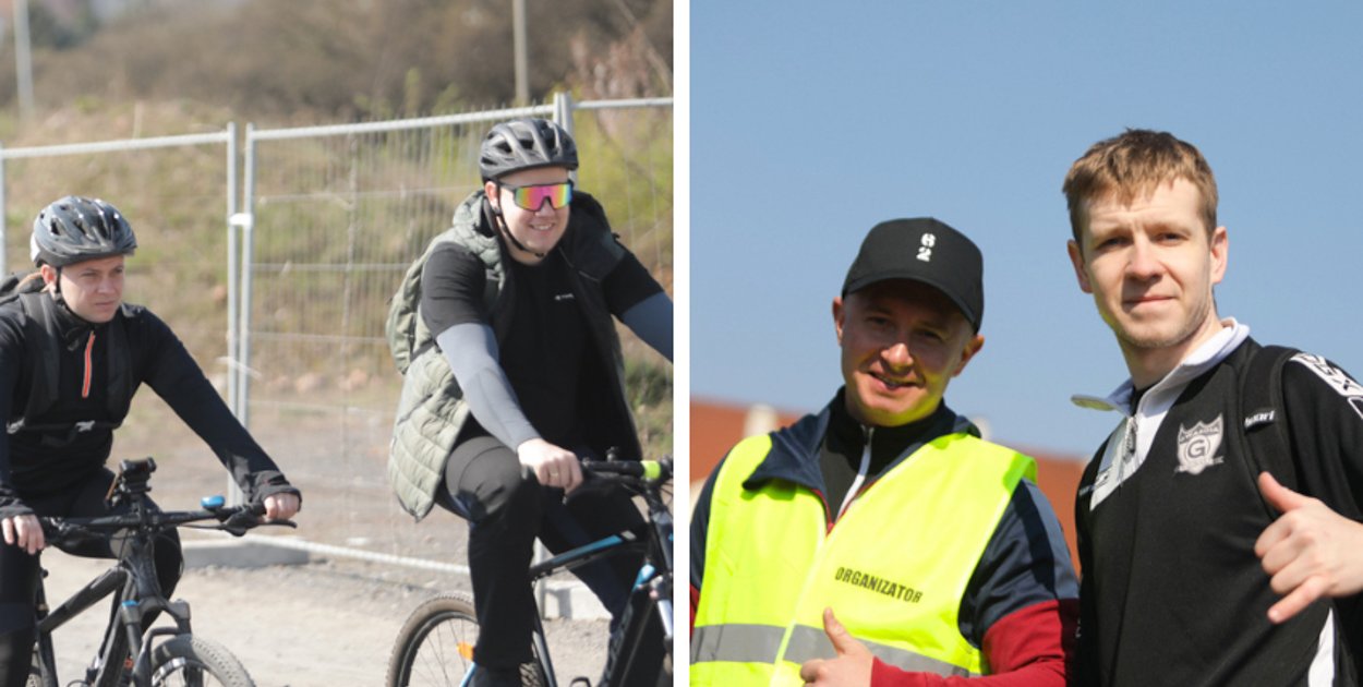 [FOTO] Na rowerach z Głogowa do Sławy. Kręcą kilometry dla Gai i Franka!